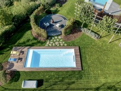 Leisure Pools Belgium Une piscine compacte avec du cachet